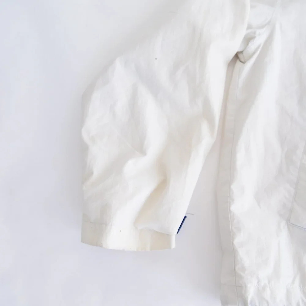 Vintage Y2K Tommy Hilfiger White Full Zip Windbreaker w Hidden Hood Size  Large - Picture 12 of 15